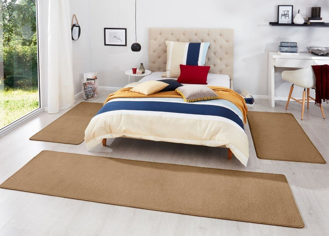 The Rugs Stylish Uni Colour 3-in-1 Rug Set - Quality Comfort