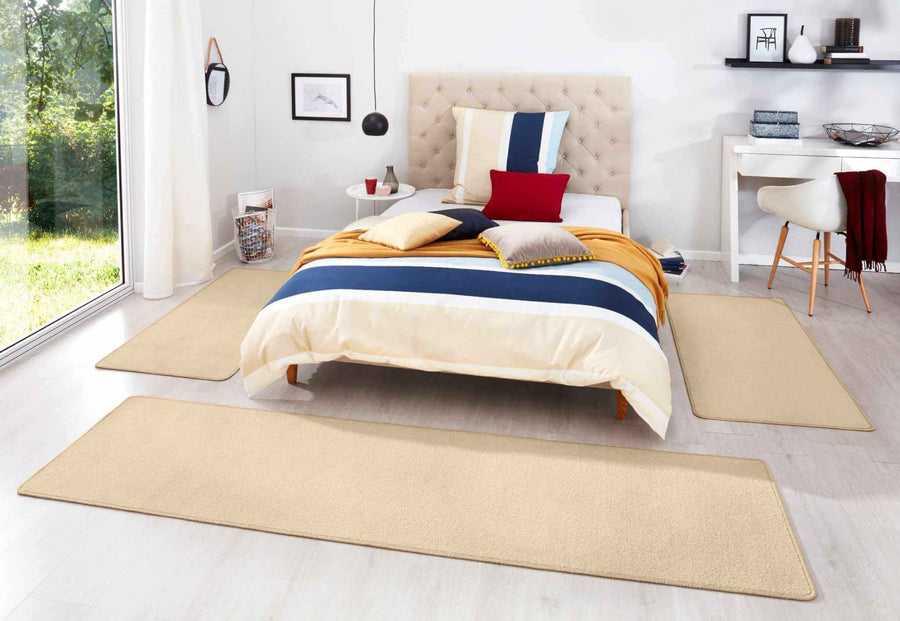 The Rugs Stylish Uni Colour 3-in-1 Rug Set - Quality Comfort