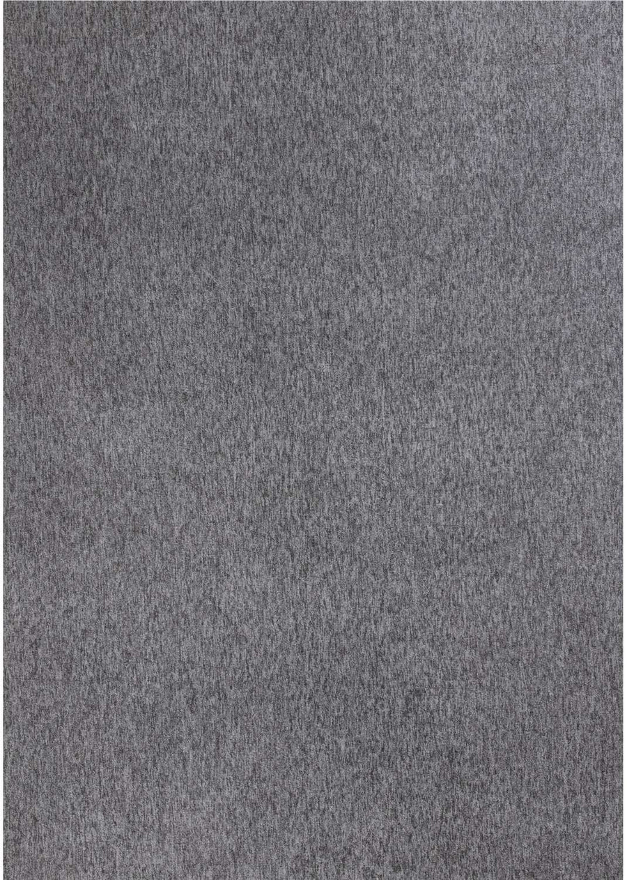  Grey Low Pile Area Rug Plain Design