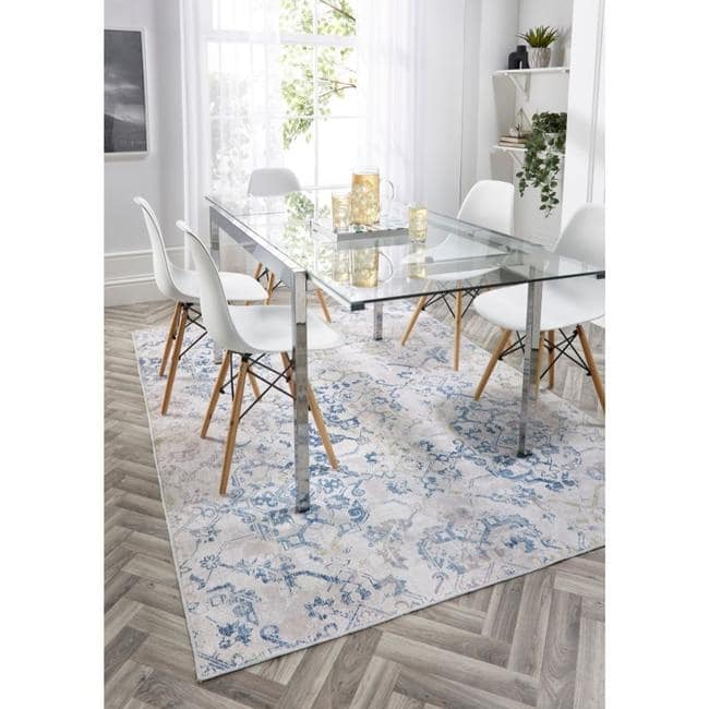 Washable Floral Rug