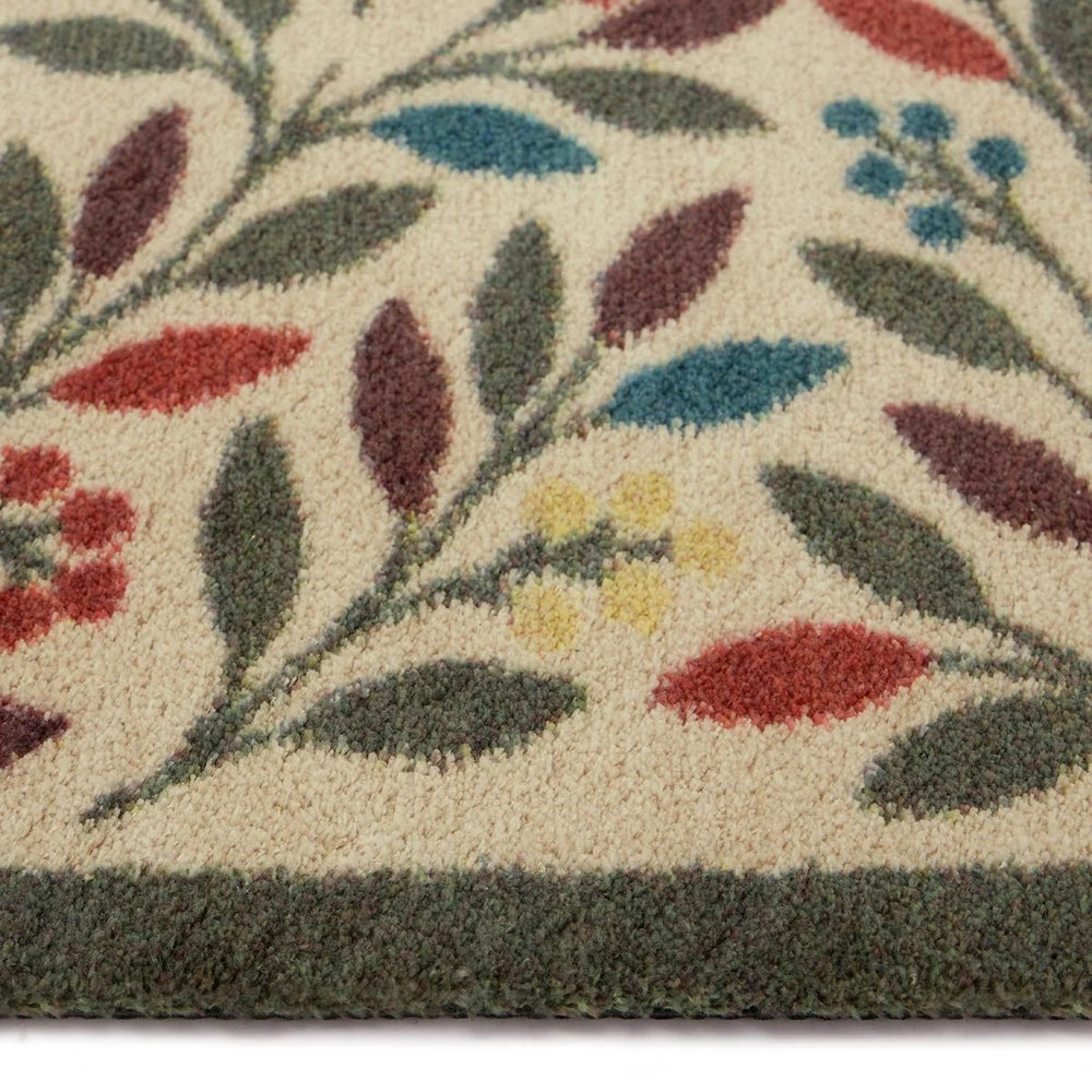 Eco-Friendly Nature Light Florals Mat Washable, Non-slip | The Rugs