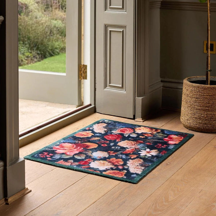 Eco-Friendly Nature Light Florals Mat Washable, Non-slip | The Rugs