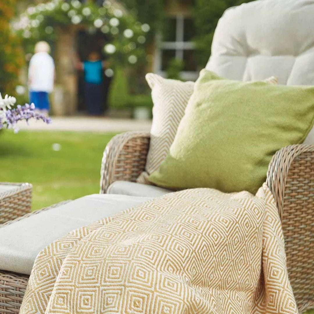 Diamond Design Woven Throw | Luxurious Wool Rug | The Rugs