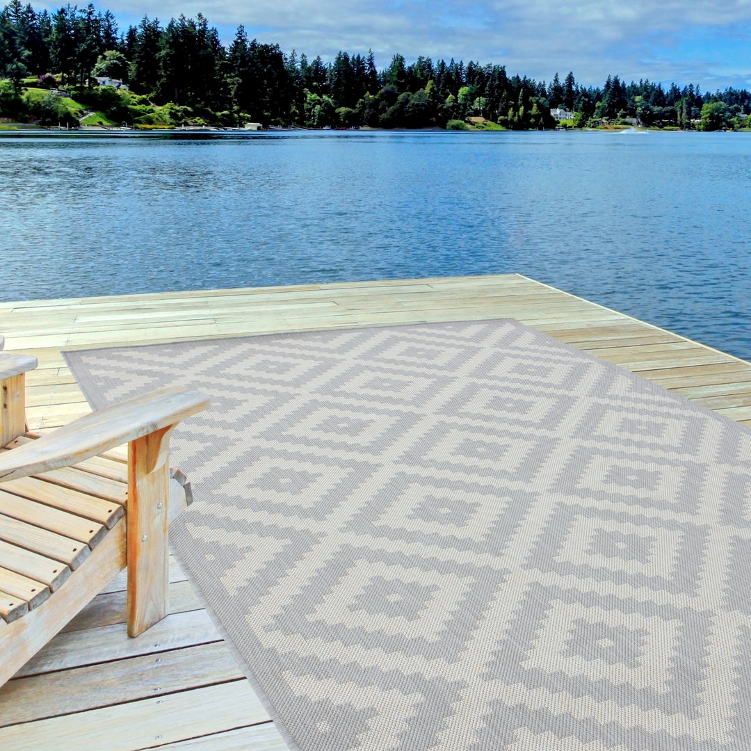 Ecology Collection Outdoor Rugs in Grey | 100g - The Rugs