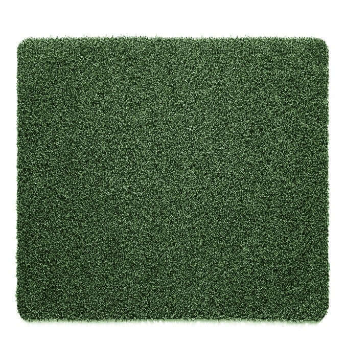 green cotton plain washable mat