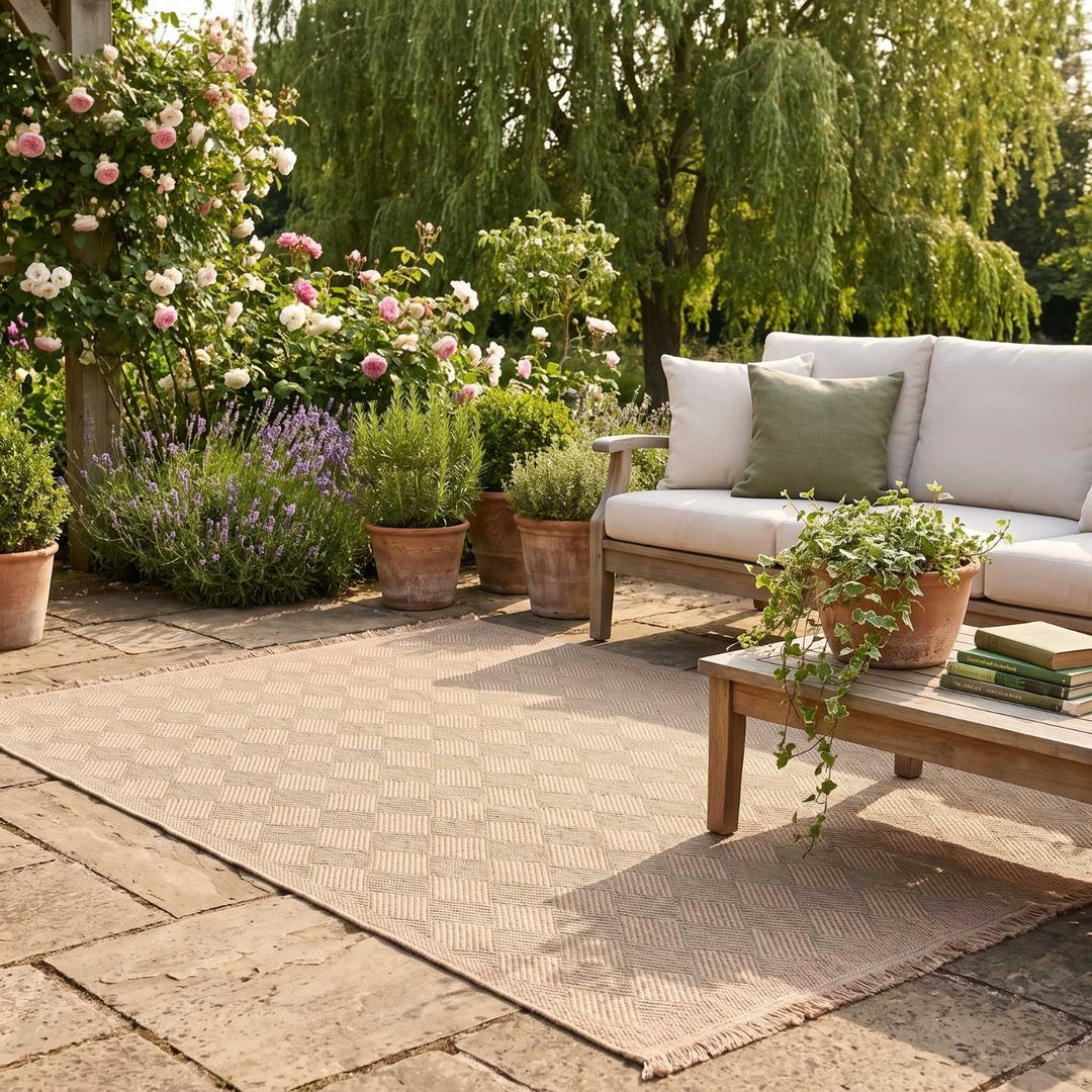Nature Outdoor Rug Green Jute-Looking, Weather-Resistant, Easy To Clean