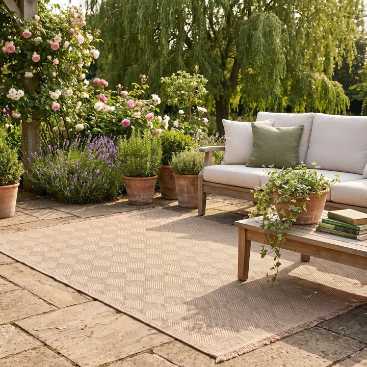 Nature Outdoor Rug Green Jute-Looking, Weather-Resistant, Easy To Clean