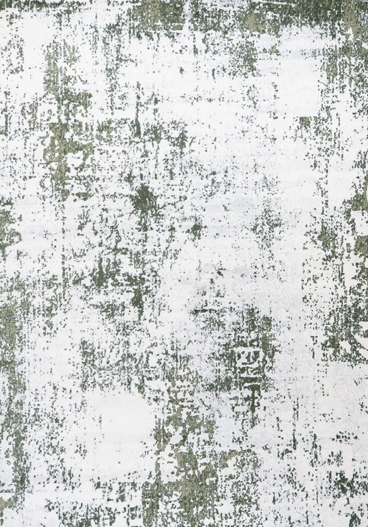 Elaris green abstract rug, jute backing, hardwearing, polypropylene material | The Rugs