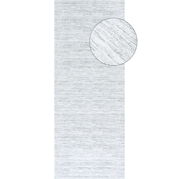 Carmel Green Cream Striped Rug | 6010