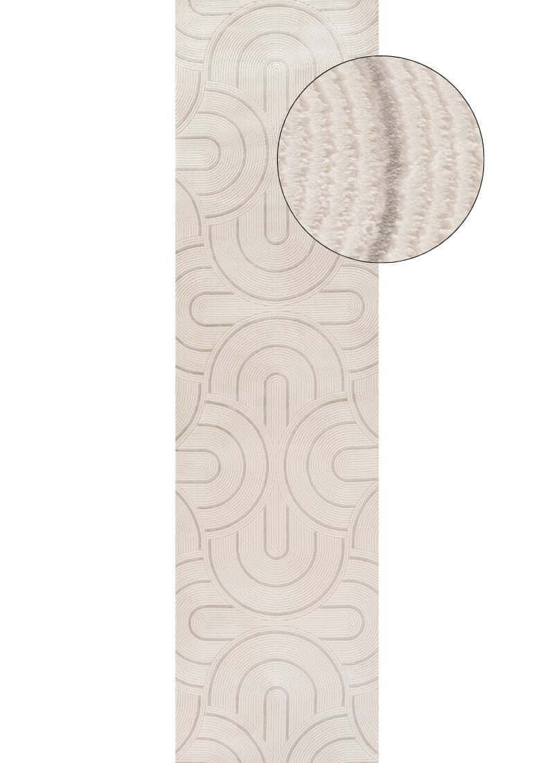 Carmel Cream-Grey Geometric Rug | 6070