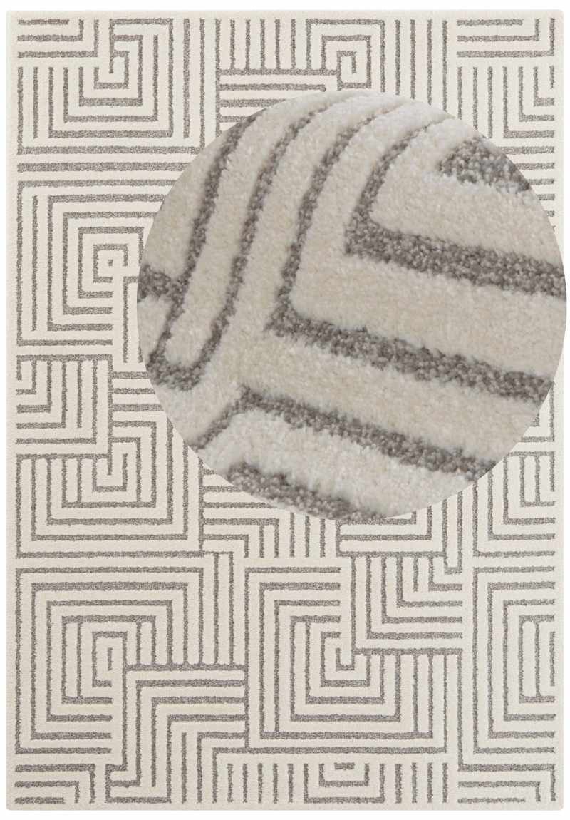 Soft Pile Rug with High-Low Texture