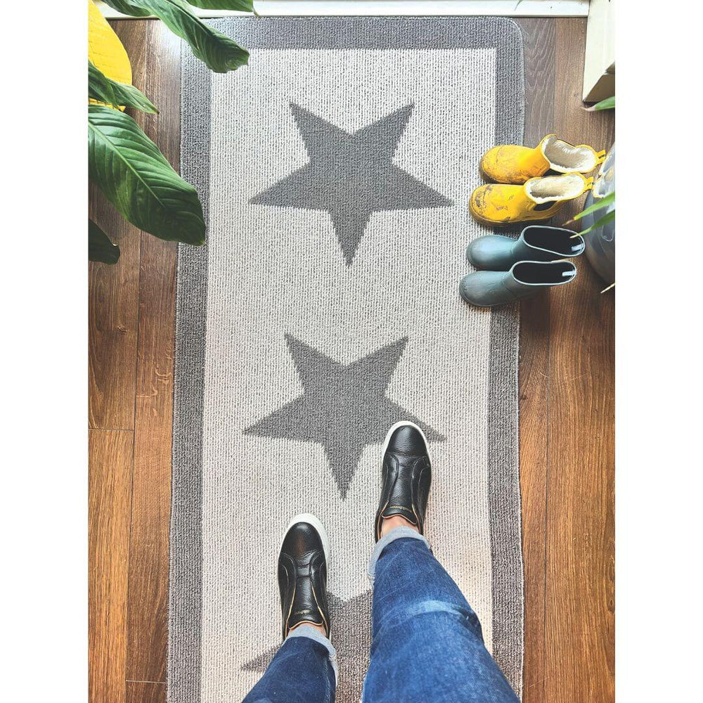 The Rugs Washable Star Design Mat & Runner | Durable Stylish