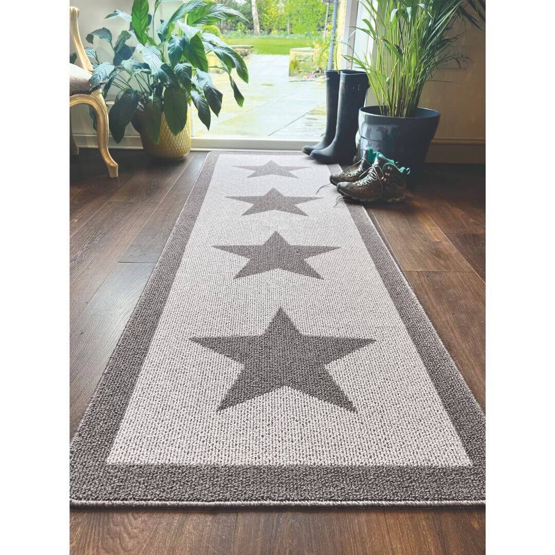 Washable Mat Geometric Star Design