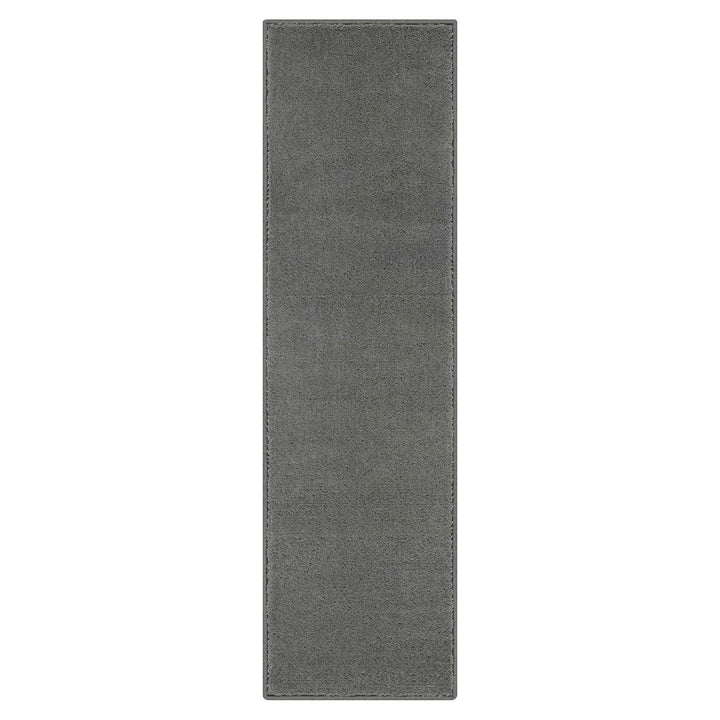 Washmellow grey washable runner, top view of the 80x280 runner | The Rugs