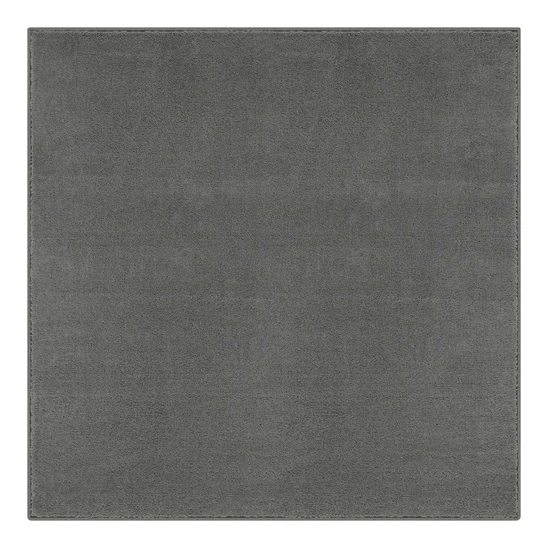 Washmellow grey square washable rug, top view | The Rugs