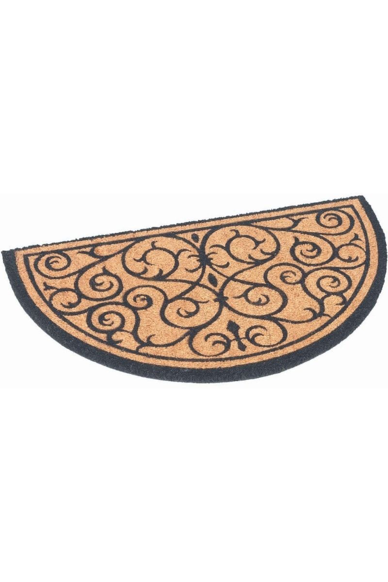Coir Doormat: Half Moon & Rectangle | Non-Slip Coconut Fiber