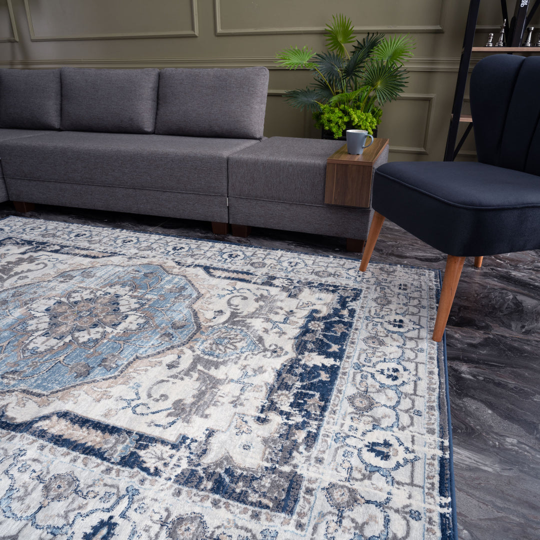 Montana Collection Vintage Rugs in Navy | 4040 - The Rugs
