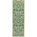 Abstract Washable Heritage Green Mat or Runner