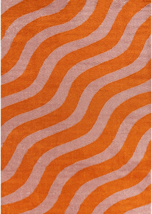 Patterned orange and pink fabric texture