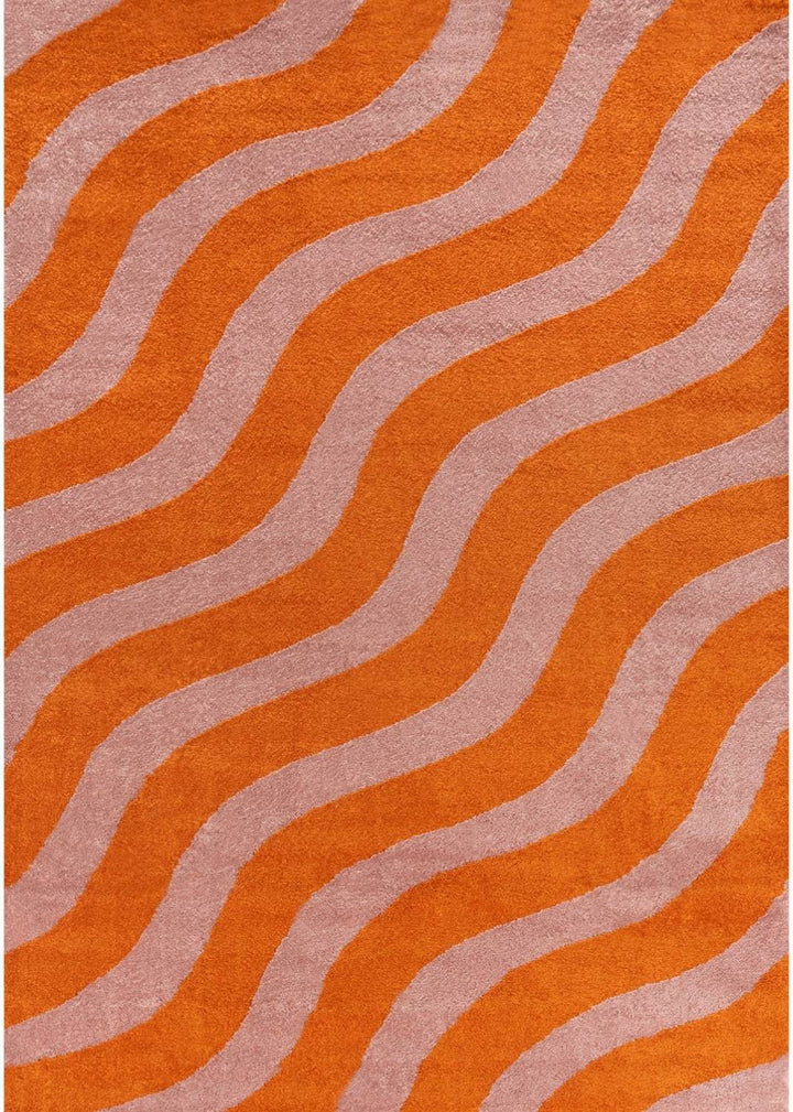Patterned orange and pink fabric texture