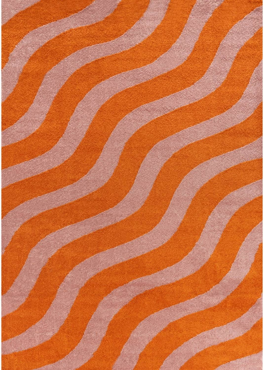 Patterned orange and pink fabric texture