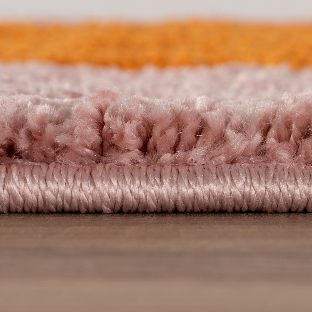 Joli Striped Orange & Pink Rug | 9260