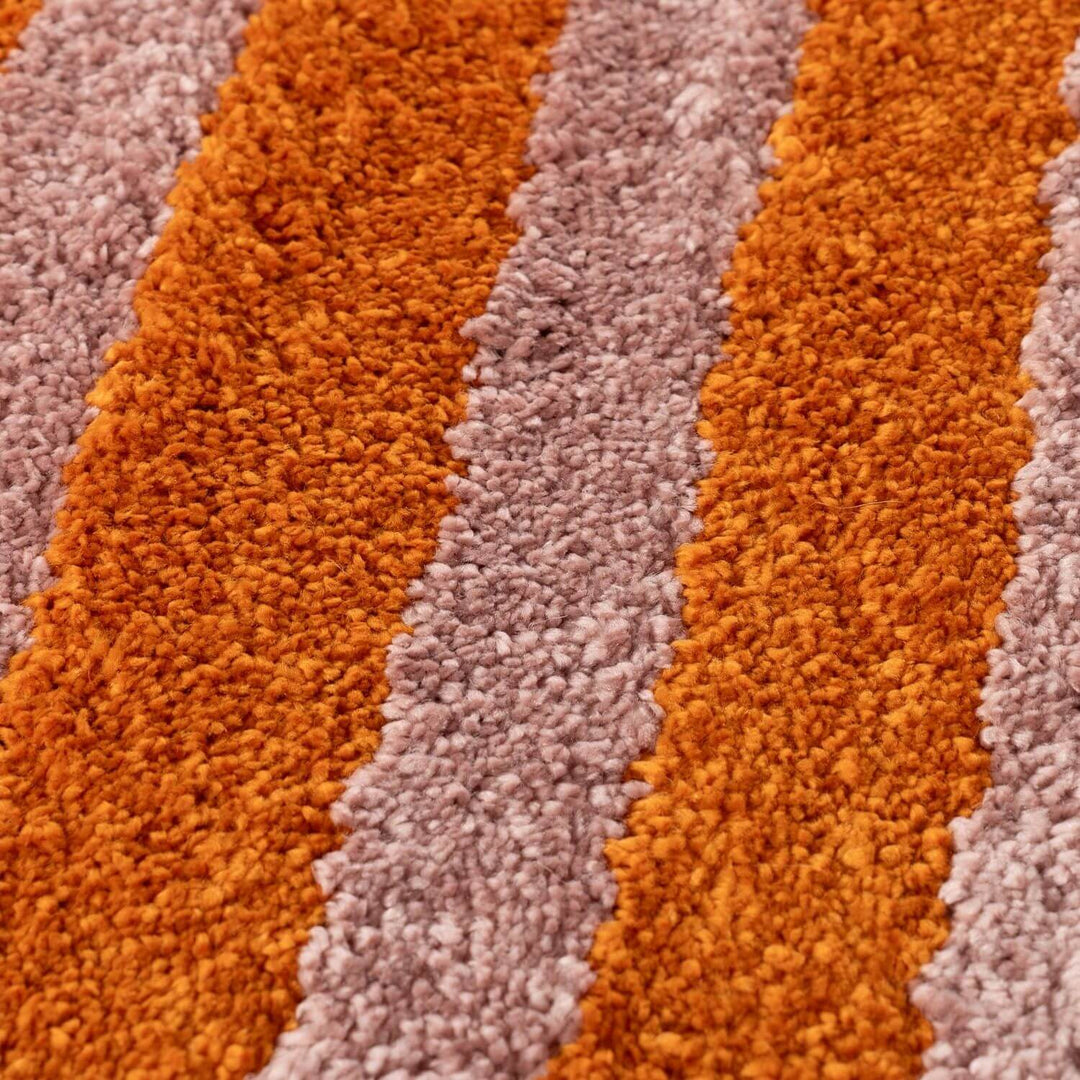Joli Striped Orange & Pink Rug | 9260