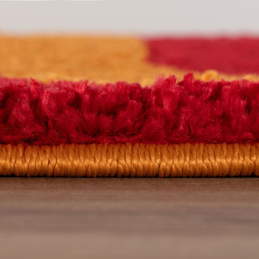 Joli Abstract Red & Orange Durable, Soft Rug