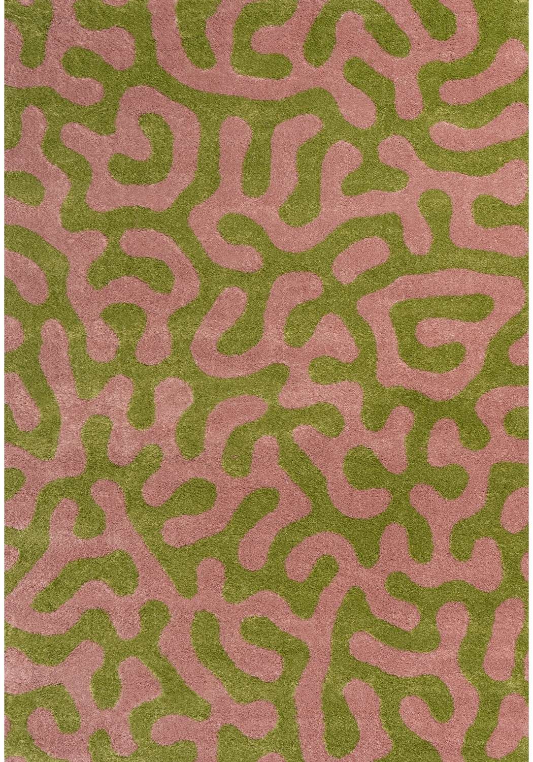Joli Abstract Green & Pink Rug