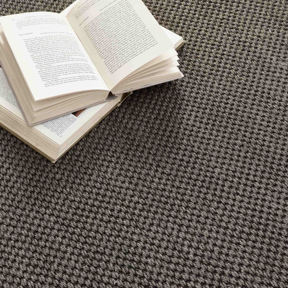 Luxurious Dark Grey Non-Slip Sisal Rug |100% Natural Fibers