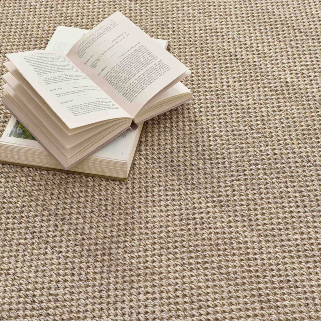 Bordered Light Beige Non-Slip Sisal Rug