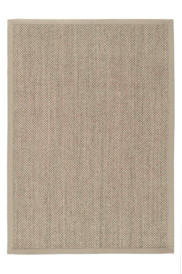 Bordered Light Beige Non-Slip Sisal Rug