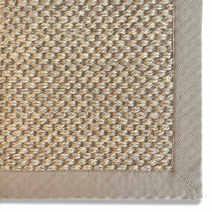 Bordered Light Beige Non-Slip Sisal Rug