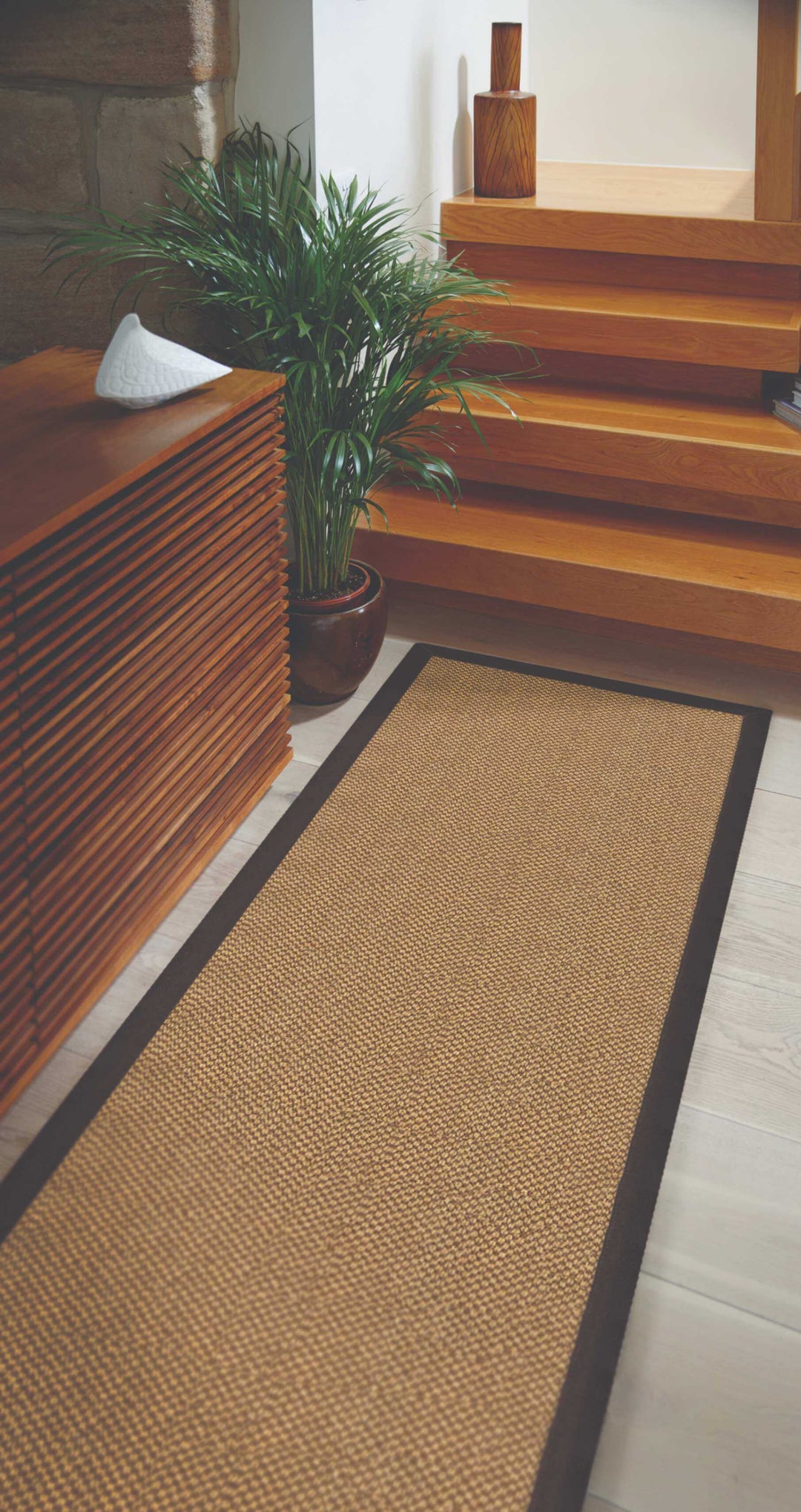 Bordered Natural Non-Slip Sisal Rug