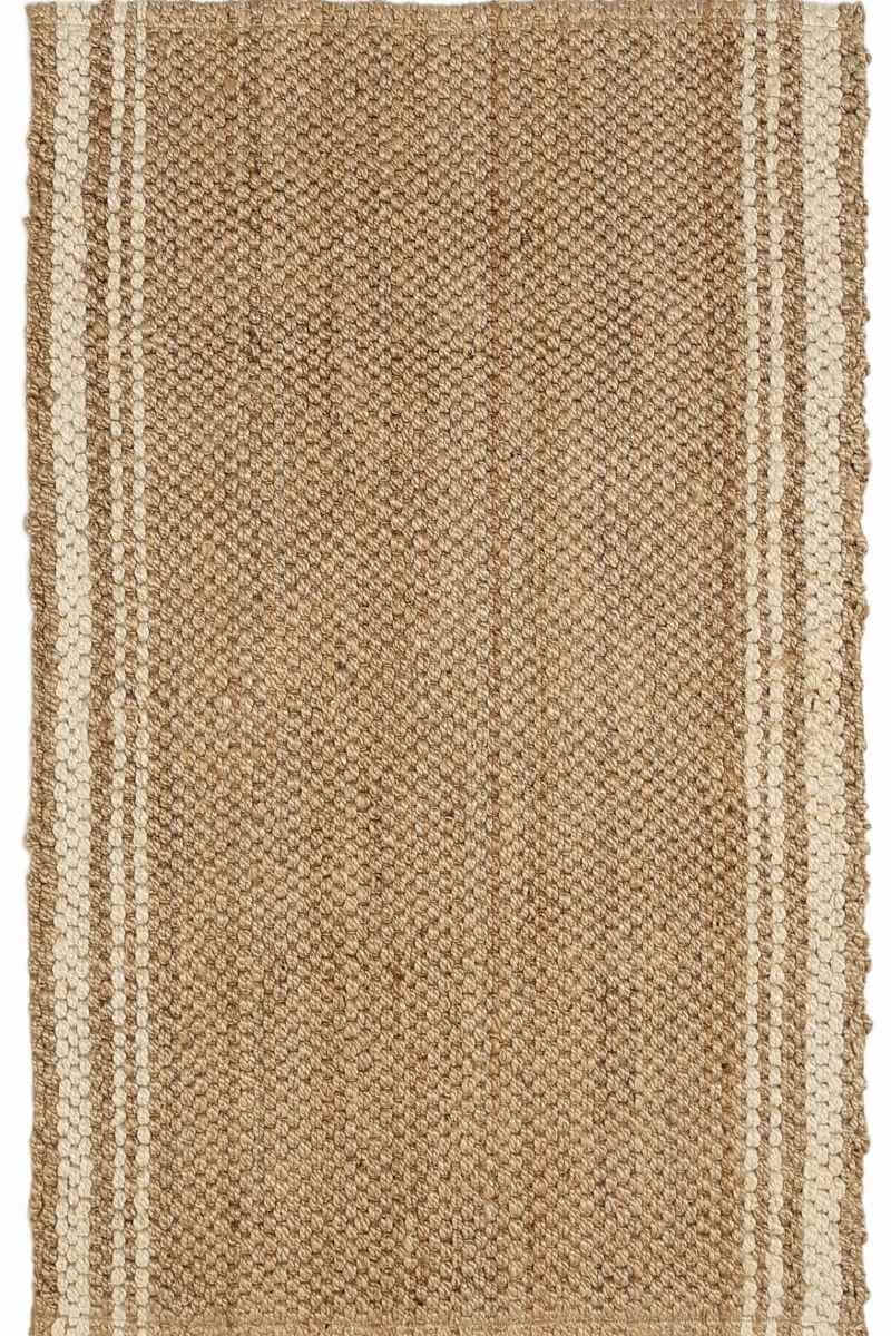 The Rugs Jute Striped Natural Rug - Quality Handwoven
