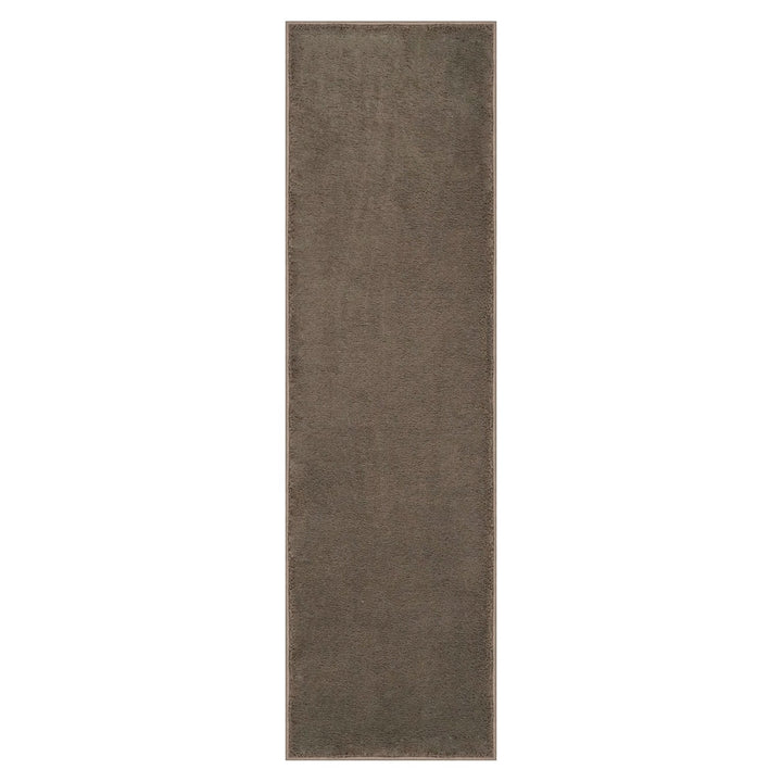 Washmellow light brown washable runner, top view of the 80x280 runner | The Rugs
