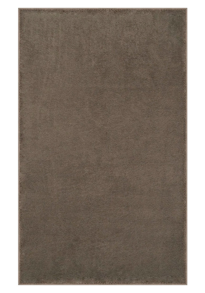 Washmellow light brown washable rug, top view of the full rectangle rug | The Rugs