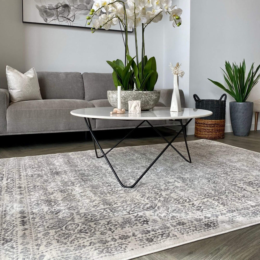 Short Pile Carpet Height 4mm Living Room Carpet Grey -  Finland