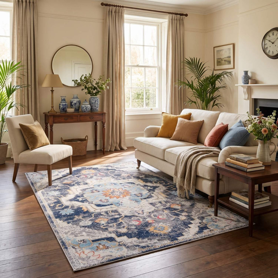 Living Room Rug Vintage Multicolour