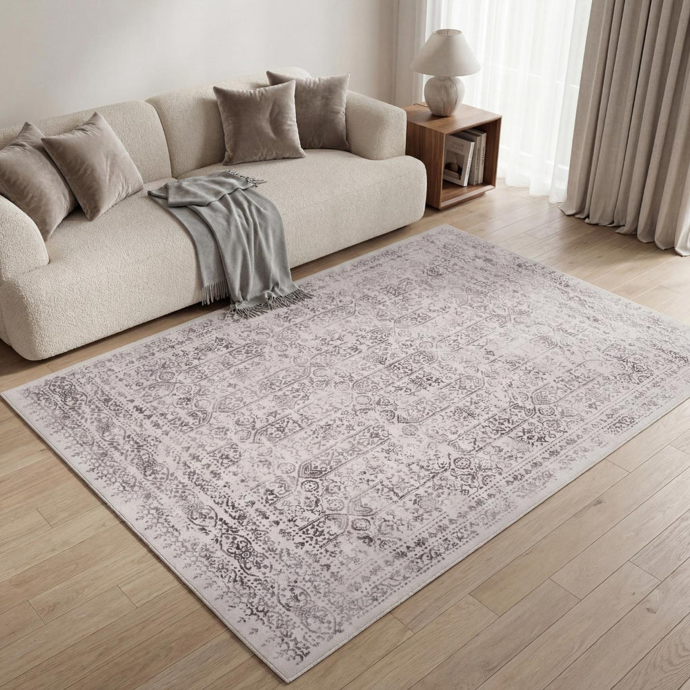 Cream Grey rug, Vintage Design Ideal for every room