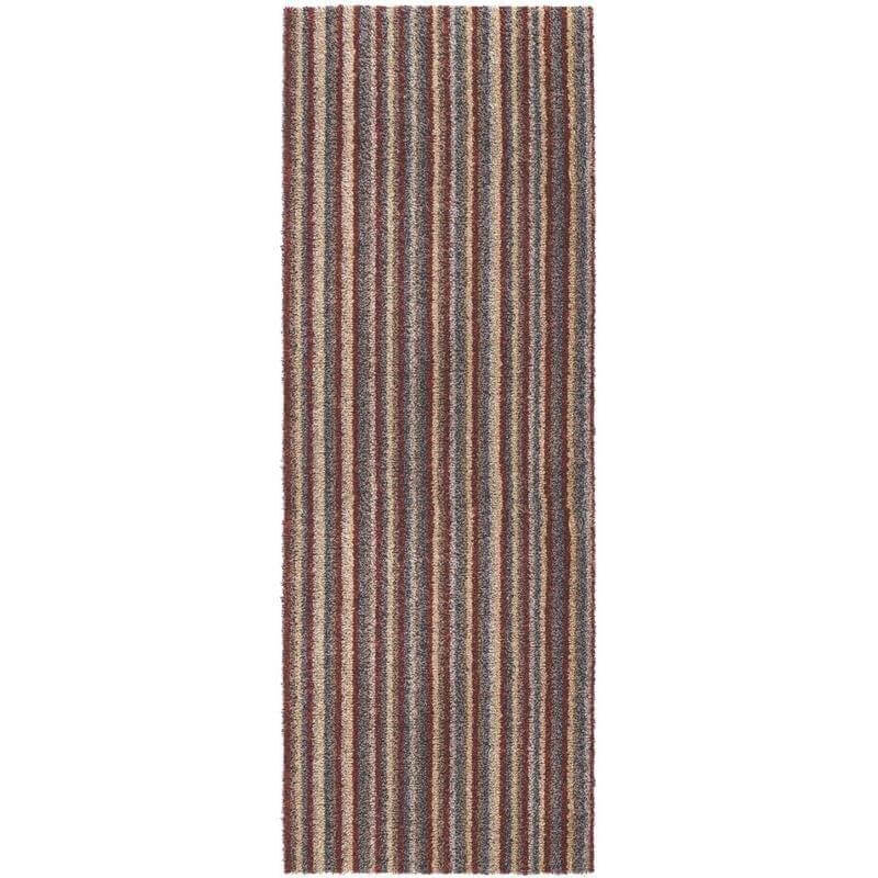 multicolor striped washable mat