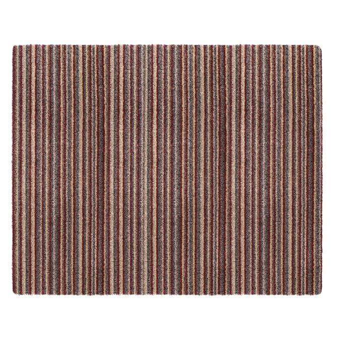 multicolor striped washable mat 