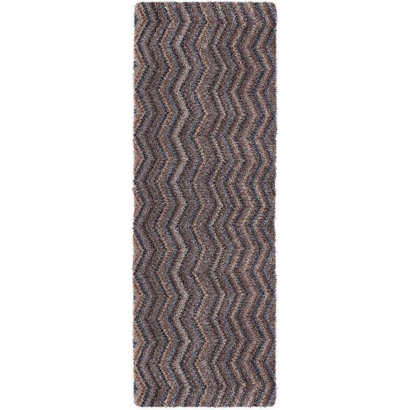 multicolour chevron design mat