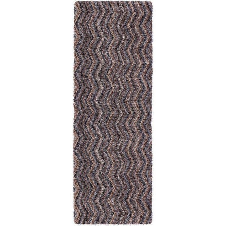 multicolour chevron design mat