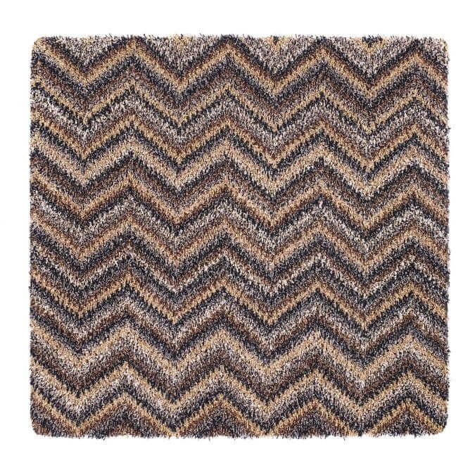 multicolour linen zigzag mat