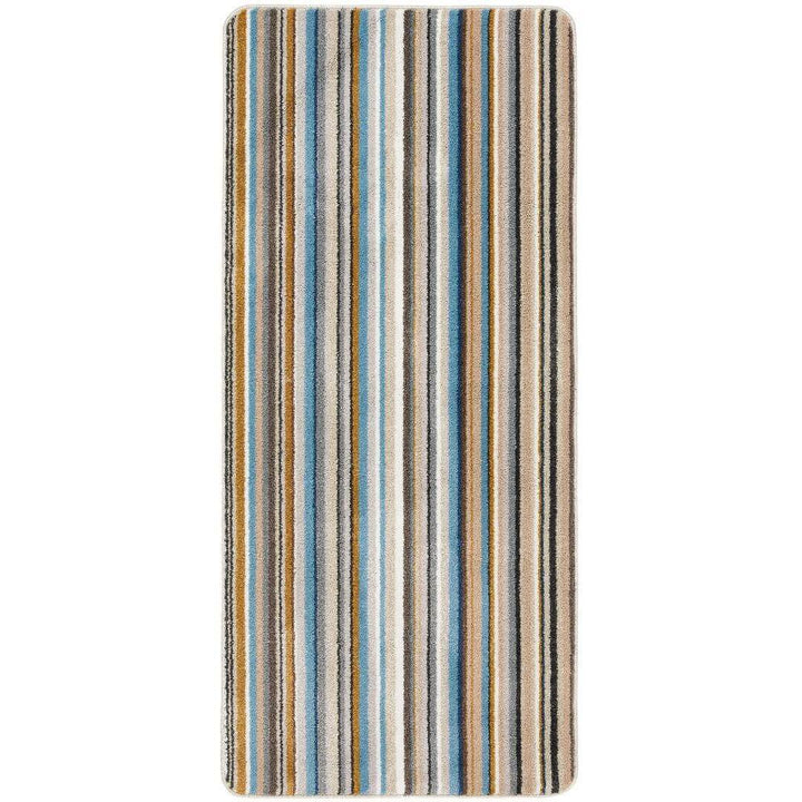 multicolour stripe washable mat