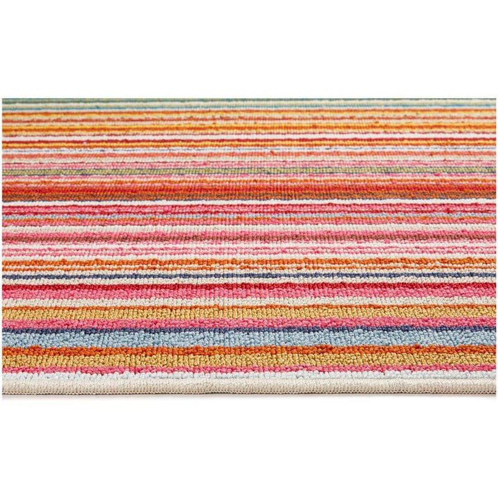 multicolour striped washable mat