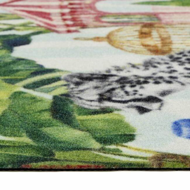 multicolour tropical washable mat