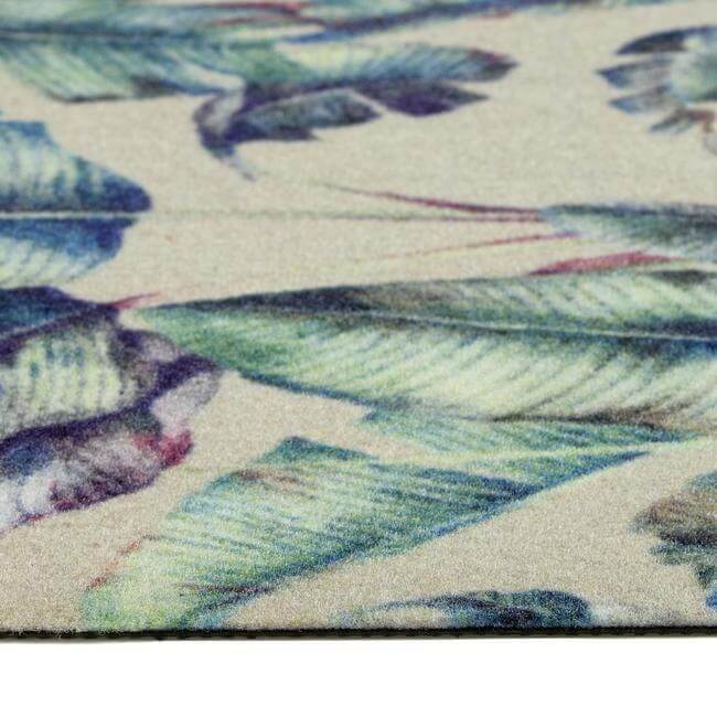 multicolour tropical washable mat