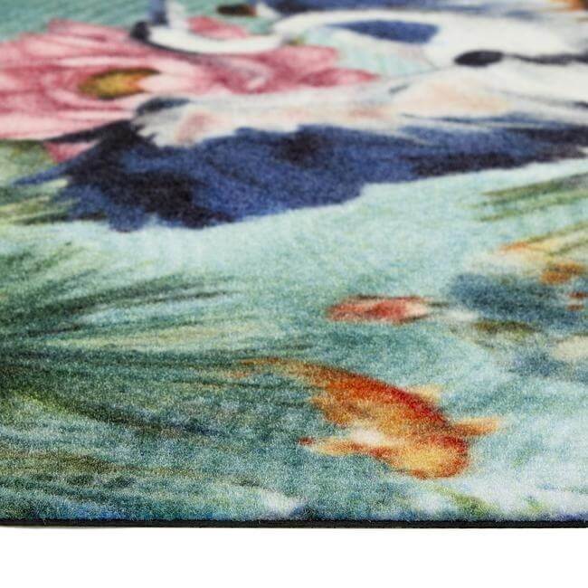 multicolour tropical washable mat